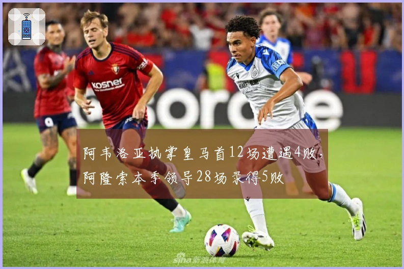 阿韦洛亚执掌皇马首12场遭遇4败，阿隆索本季领导28场录得5败